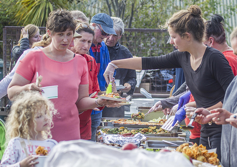 Last supper at the Takahanga Marae, Kaikoura