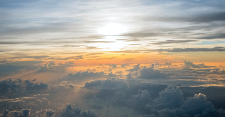 landscape of clouds at sunset